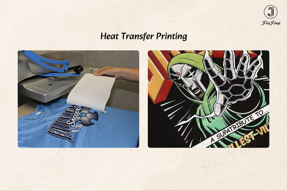 heat transfer printing process for custom shirt
